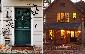 Decoración de Halloween: puerta y ventanas