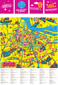 Crumpled city map para niños de Amsterdam